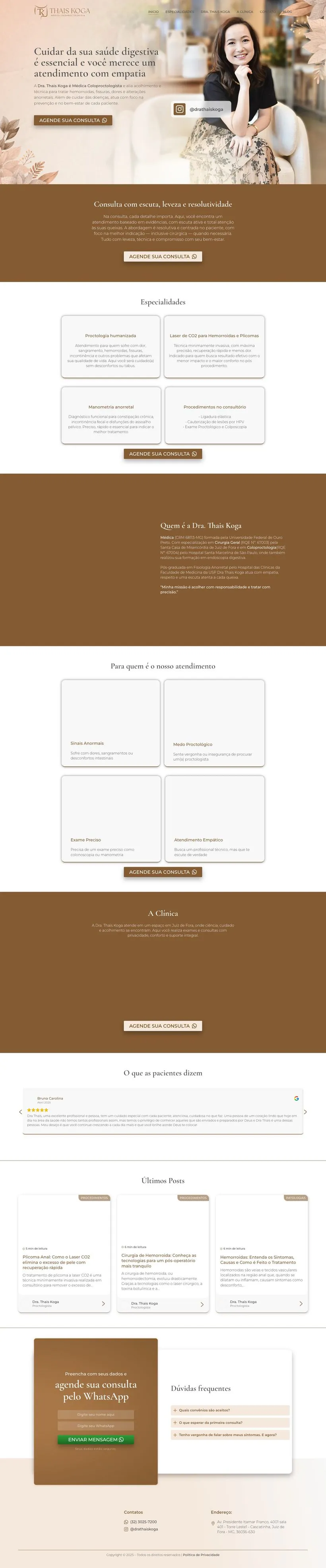 Landing page de coloproctologia: saúde digestiva